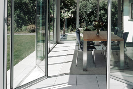 nicht isolierte Glasfaltwand, durafold basic, früher US-2000