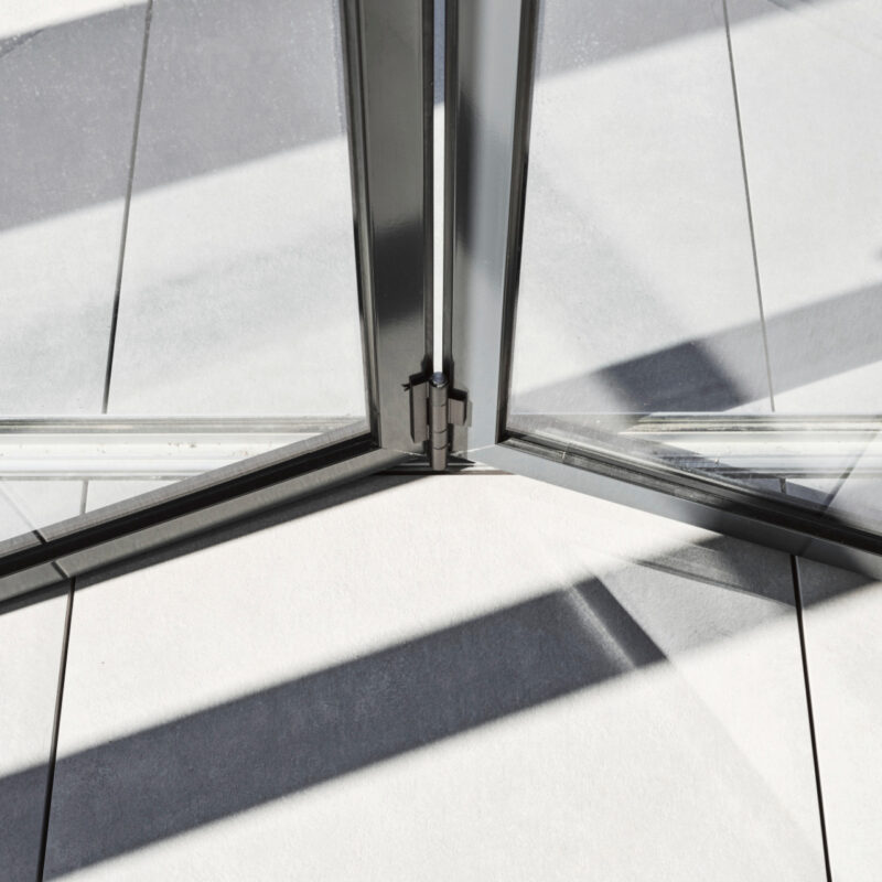 nicht isolierte Glasfaltwand, durafold basic, früher US-2000